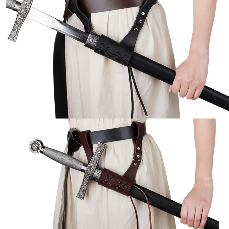 New Medieval Samurai Knight Cosplay Sword Belt Man's Retro Steampunk Weapon Costume Rapier Ring Belt Strap Holster
New Medieval Samurai Knight Cosplay Sword Belt Man's Retro Steampunk Weapon Costume Rapier Ring Belt Strap Holster