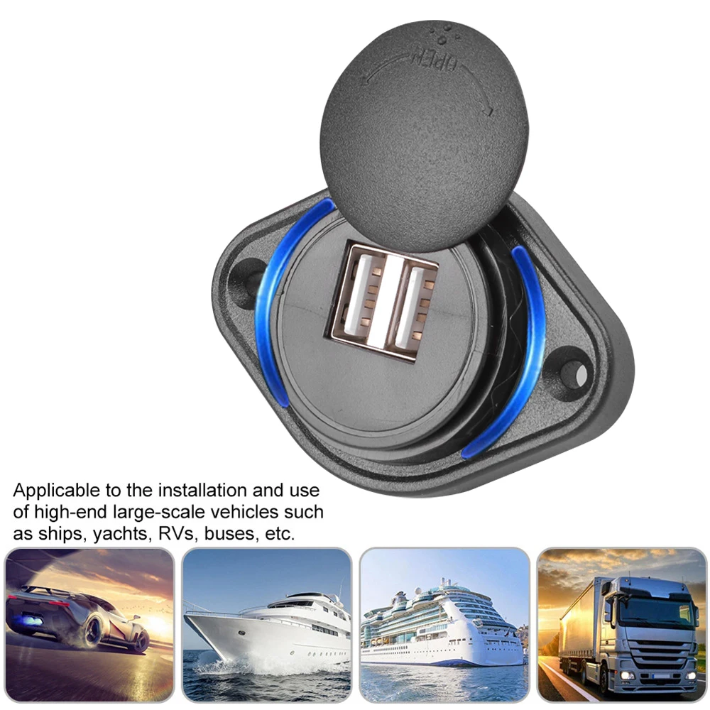 12-24V Car USB Port Charger 3.1A Car Charger Socket Adapter with LED Light Waterproof Car Charger Panel for Car Boat RV
12-24V Car USB Port Charger 3.1A Car Charger Socket Adapter with LED Light Waterproof Car Charger Panel for Car Boat RV