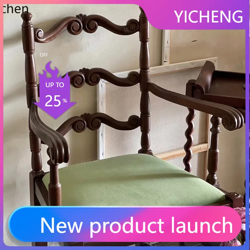 LYY Solid Wood Dining Chair Carved Natural Wood Makeup Chair Armrest Backrest Desk Chair
LYY Solid Wood Dining Chair Carved Natural Wood Makeup Chair Armrest Backrest Desk Chair