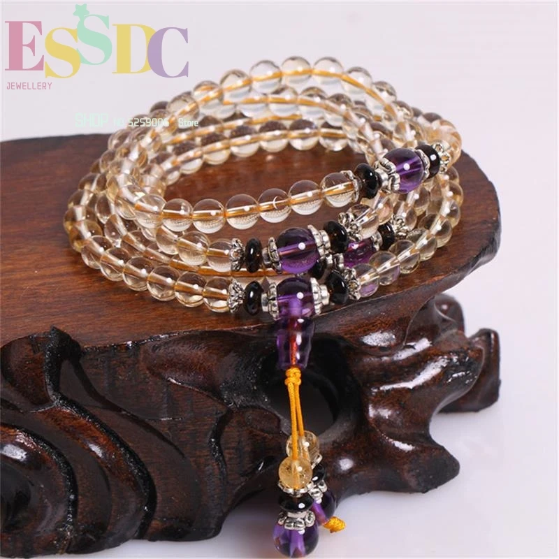 Hand Made Natural Yellow Crystal Original Color Beads 6mm 108 Mecklace or Yoga Meditation Strand Bracelets for Women
Hand Made Natural Yellow Crystal Original Color Beads 6mm 108 Mecklace or Yoga Meditation Strand Bracelets for Women