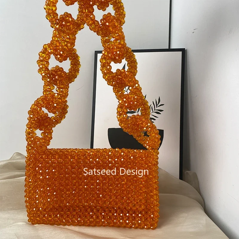 Customized Color Handmade Beaded Bag Fashion Summer Acrylic Woven Flap Fashion Celebrity Ladies Handbag Women's Shoulder Bags
Customized Color Handmade Beaded Bag Fashion Summer Acrylic Woven Flap Fashion Celebrity Ladies Handbag Women's Shoulder Bags