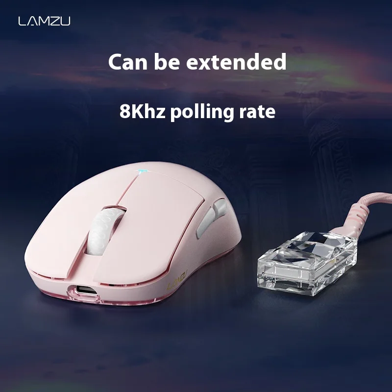 Lamzu Atlantis Mini 8k Легкая беспроводная двухрежимная мышь с низкой задержкой PAW3950 Оптический киберспортивный датчик Эргономичная игровая мышь
Lamzu Atlantis Mini 8k Легкая беспроводная двухрежимная мышь с низкой задержкой PAW3950 Оптический киберспортивный датчик Эргономичная игровая мышь