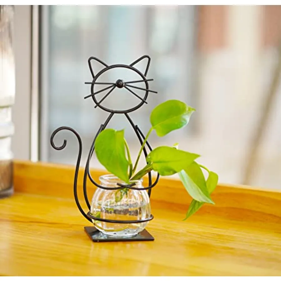 Desktop Glass Planter Vase Holder, Metal Plant Terrarium Stand for Plants Creative Decorations for Home Patio Lawn Garden
Desktop Glass Planter Vase Holder, Metal Plant Terrarium Stand for Plants Creative Decorations for Home Patio Lawn Garden