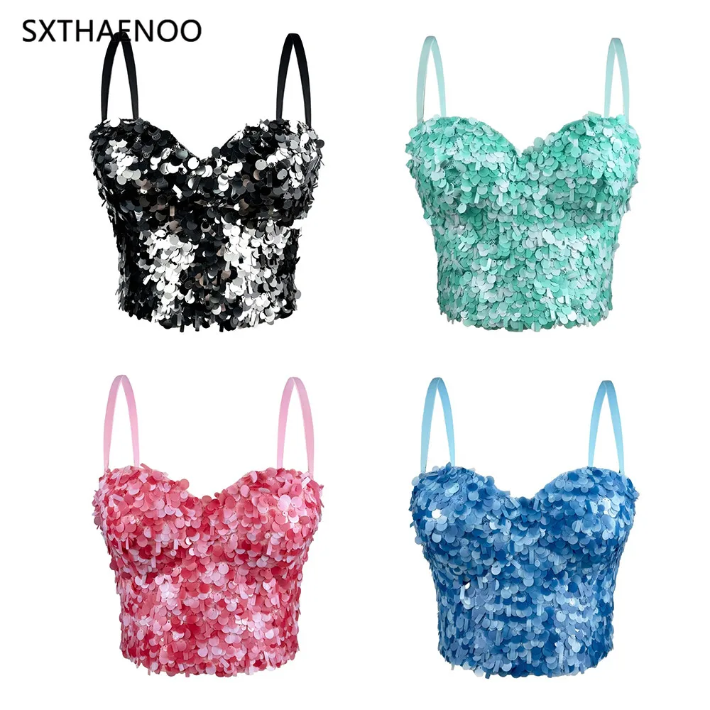 SXTHAENOO 2025 Sequins Women's Corset Sexy Girls' Bustier Fashion Cropped Top Camisole High Street Clothes Ropa De Mujer
SXTHAENOO 2025 Sequins Women's Corset Sexy Girls' Bustier Fashion Cropped Top Camisole High Street Clothes Ropa De Mujer