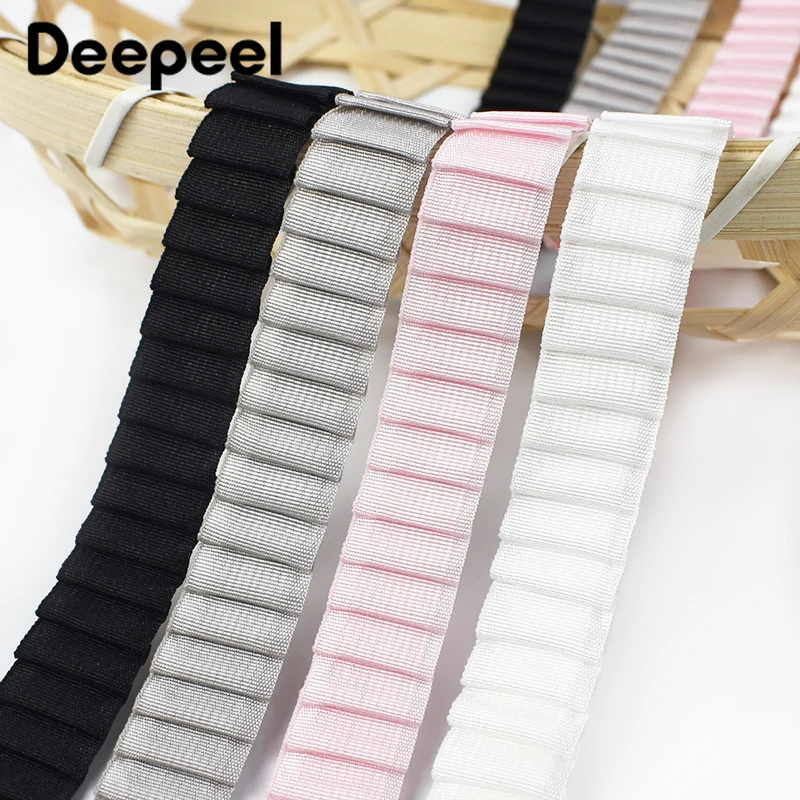 5Meters Deepeel 13mm Pleated Elastic Band Bra Shoulder Strap Rubber Elasticity Sewing Underwear Sling Ribbon Tape Accessory
5Meters Deepeel 13mm Pleated Elastic Band Bra Shoulder Strap Rubber Elasticity Sewing Underwear Sling Ribbon Tape Accessory