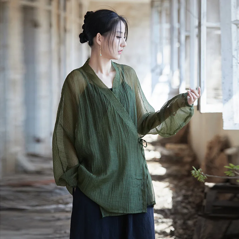 Tencel tops, outerwear, home travel, meditation, elegant and cool women's sunscreen cardigan, fashionable and casual, versatile,
Tencel tops, outerwear, home travel, meditation, elegant and cool women's sunscreen cardigan, fashionable and casual, versatile,