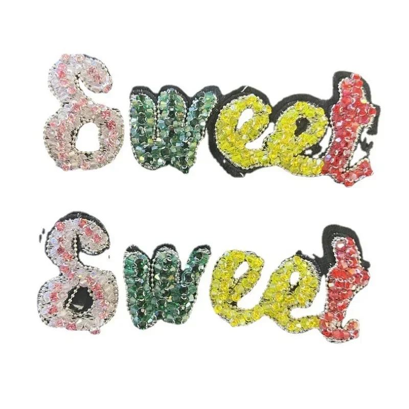Crystal Nail Beads English Letter SWEET Sewing Patch Shoes Hat Boxes Bags Clothing Decorative Accessories
Crystal Nail Beads English Letter SWEET Sewing Patch Shoes Hat Boxes Bags Clothing Decorative Accessories