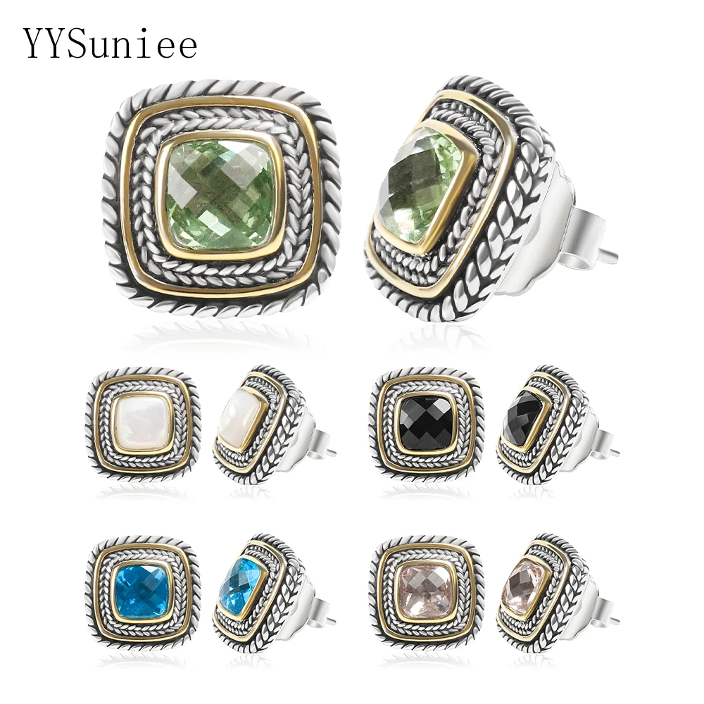 YYSuniee 18k Gold Plated Jewelry Designer Inspired Two Toned Cable Cubic Zirconia Earrings Studs for Women Trendy Gift
YYSuniee 18k Gold Plated Jewelry Designer Inspired Two Toned Cable Cubic Zirconia Earrings Studs for Women Trendy Gift