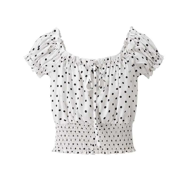 Women's Fashionable Elegant Versatile Waist-Cinching Dot Print Top
Women's Fashionable Elegant Versatile Waist-Cinching Dot Print Top