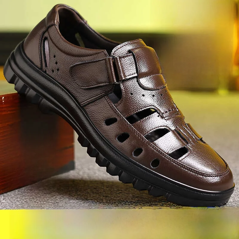 Men's Casual Leather oes Summer New Hollow out Genuine Leather Sandals Breathable Soft Bot Middle Age Dad oes ly ...
Men's Casual Leather oes Summer New Hollow out Genuine Leather Sandals Breathable Soft Bot Middle Age Dad oes ly ...
