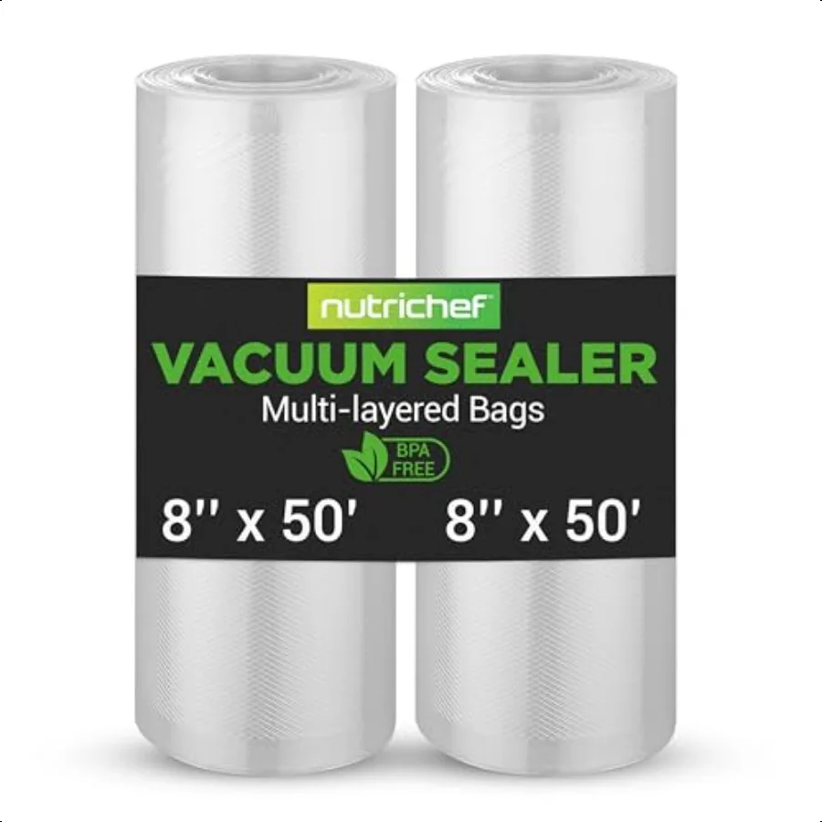 Vacuum Sealer Bags 8x50 Rolls 2 pack for Food Saver Seal a Meal Weston. Commercial Grade BPA Free Heavy Duty Great for vac stor
Vacuum Sealer Bags 8x50 Rolls 2 pack for Food Saver Seal a Meal Weston. Commercial Grade BPA Free Heavy Duty Great for vac stor