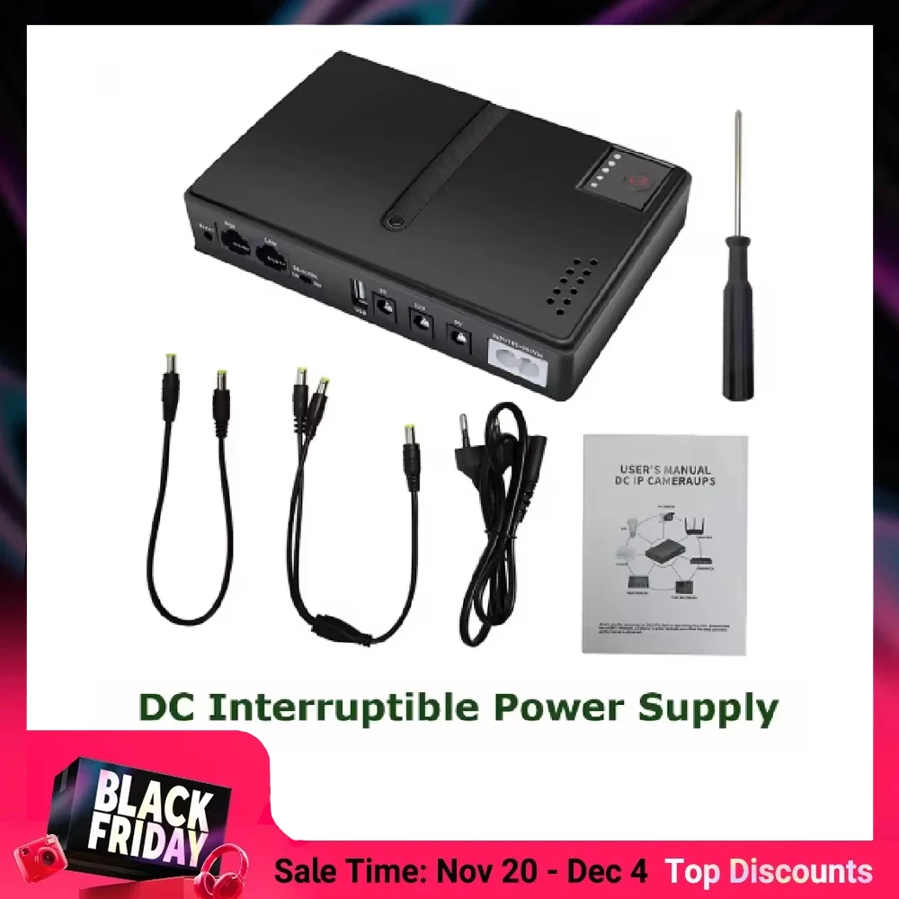 【Без батареи】 Мини-ИБП постоянного тока, источник бесперебойного питания 18650, сменная резервная батарея 5 В, 9 В, 12 В, 220 В для маршрутизатора, модема Wi-Fi
【Без батареи】 Мини-ИБП постоянного тока, источник бесперебойного питания 18650, сменная резервная батарея 5 В, 9 В, 12 В, 220 В для маршрутизатора, модема Wi-Fi