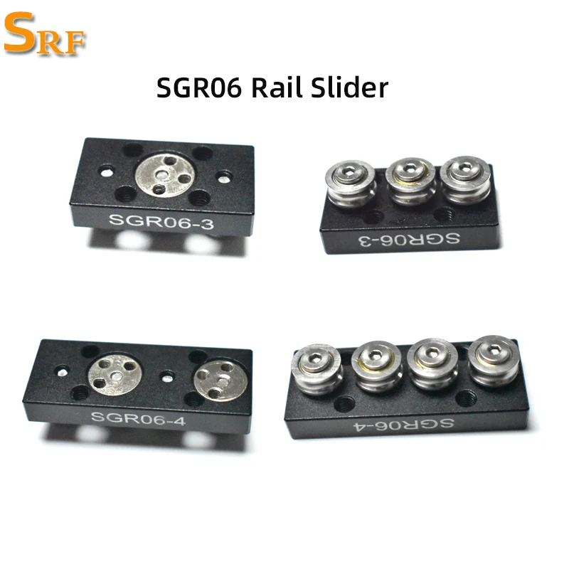 Mini Roller Linear Guide Rail SGR06 Wheels Slide Block Rectanlgle rail Slideway Sliding table