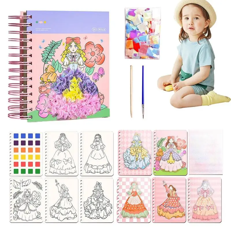Puzzle Puncture Painting Princess Dress-Up With Watercolor Painting Educational Poke Painting Hand-Made DIY Crafts For Kids Arts
Puzzle Puncture Painting Princess Dress-Up With Watercolor Painting Educational Poke Painting Hand-Made DIY Crafts For Kids Arts