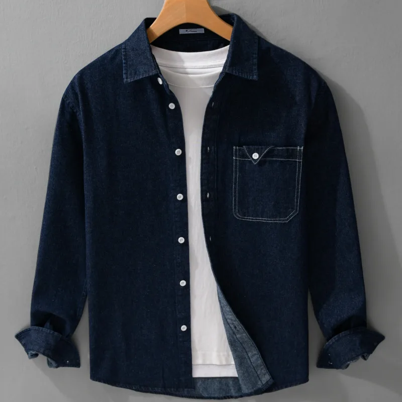 2025 весенне-осенняя мужская простая универсальная рубашка с длинным рукавом в американском стиле ретро, повседневная свободная модная удобная джинсовая рубашка
2025 весенне-осенняя мужская простая универсальная рубашка с длинным рукавом в американском стиле ретро, повседневная свободная модная удобная джинсовая рубашка