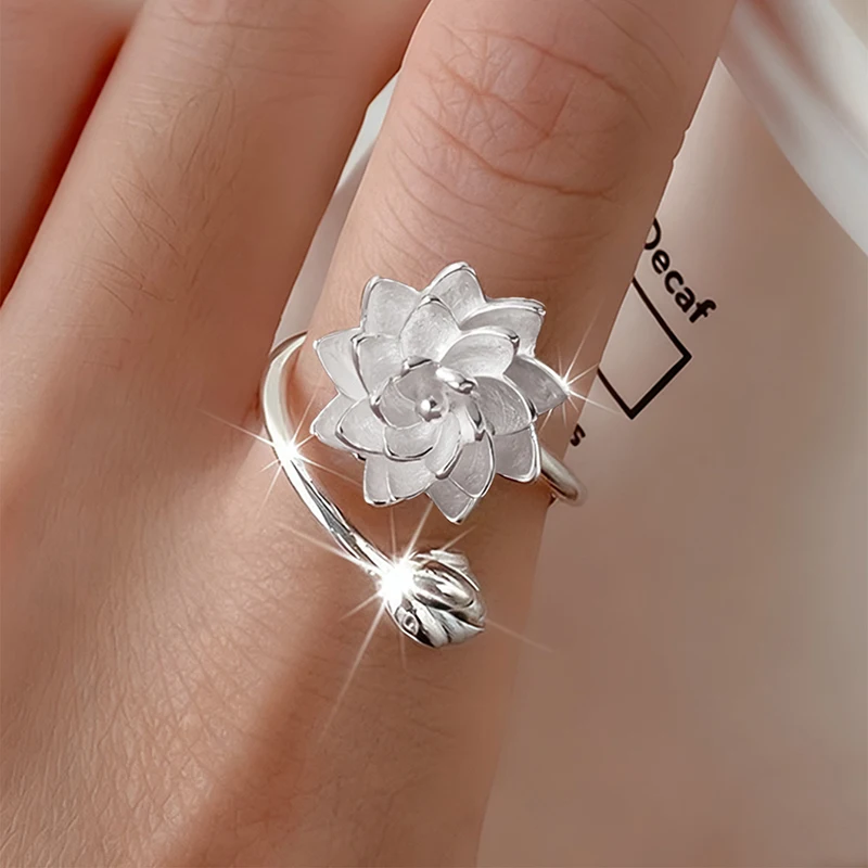 Huitan Graceful Flower Opening Rings for Women Exquisite Sweet Girls Finger Accessories Modern Stylish Wedding Party Jewelry Hot
Huitan Graceful Flower Opening Rings for Women Exquisite Sweet Girls Finger Accessories Modern Stylish Wedding Party Jewelry Hot