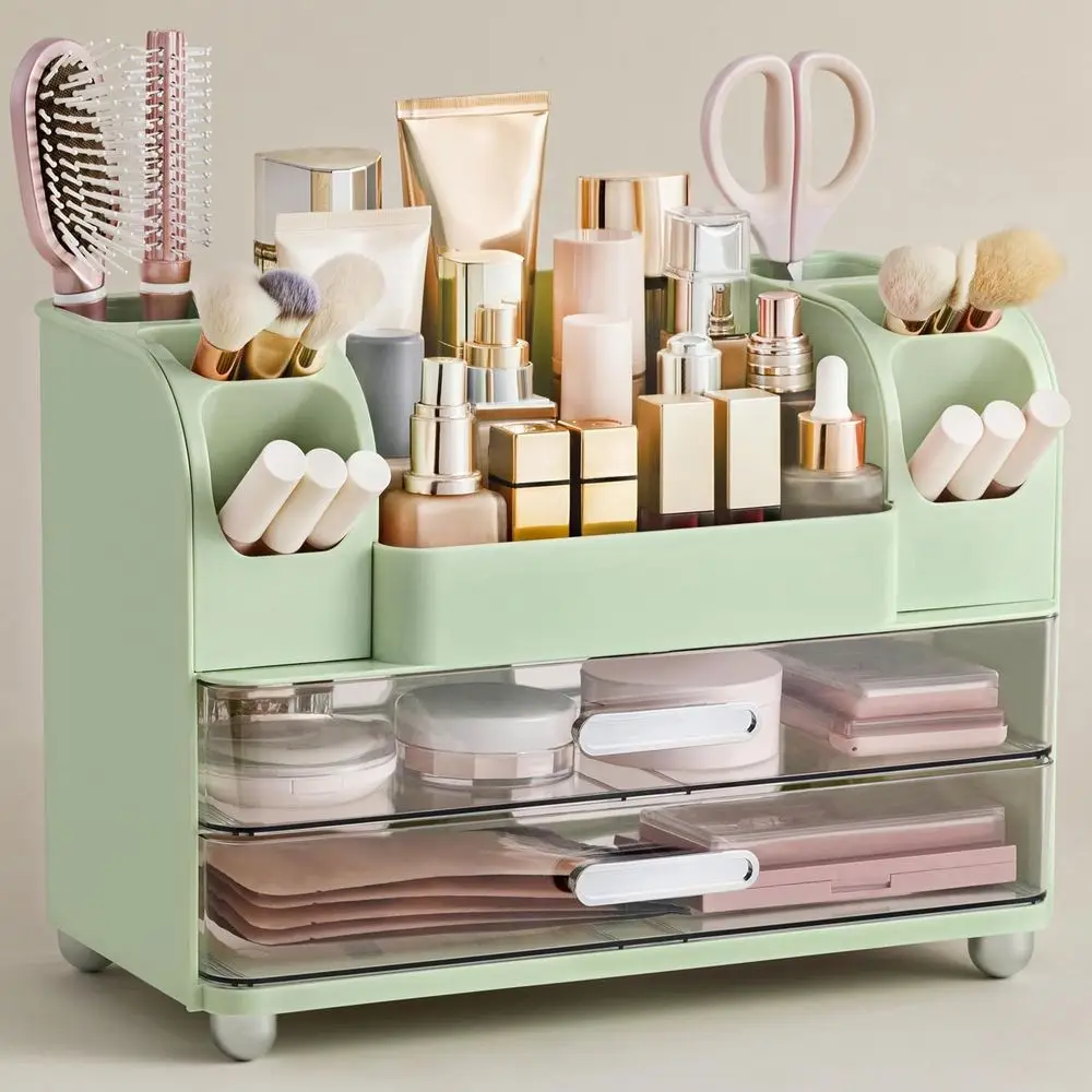 Makeup Organizer for Vanity with Brush Holder, Large Bathroom Countertop Cosmetic Organizer Skin Care Storage, Easy to Store Lip
Makeup Organizer for Vanity with Brush Holder, Large Bathroom Countertop Cosmetic Organizer Skin Care Storage, Easy to Store Lip