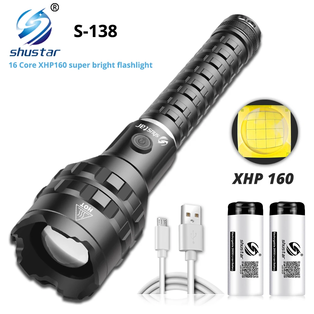 Super Bright 16 Core XHP160 LED Flashlight Portable Lantern Waterproof Camping Light with Charging Display Illuminate 500 Meters
Super Bright 16 Core XHP160 LED Flashlight Portable Lantern Waterproof Camping Light with Charging Display Illuminate 500 Meters