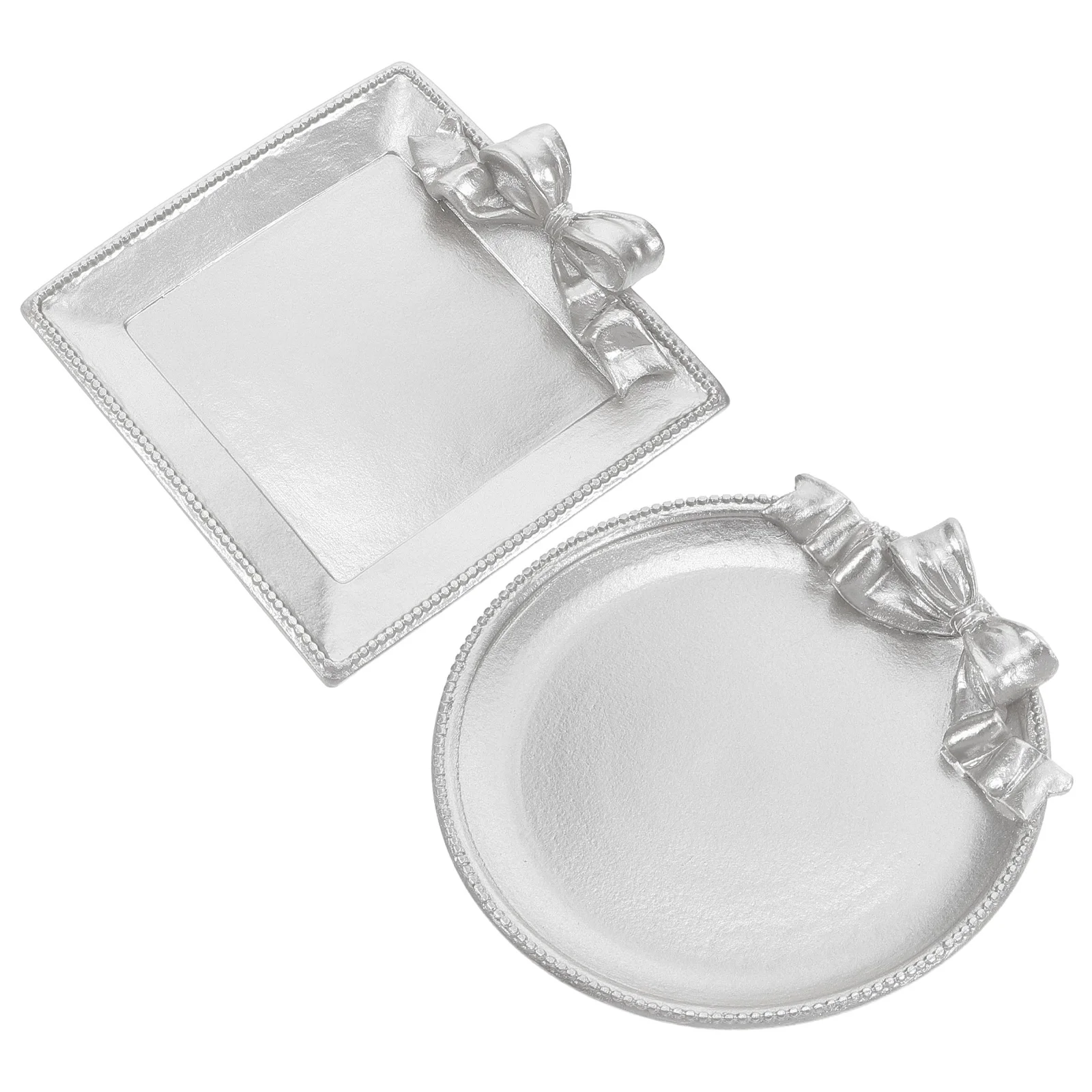 2 Pcs Vintage Jewelry Tray Perfume Bracelets Earrings Organizer Fruit Storage Plate Bowknot Vanity Resin Decorative
2 Pcs Vintage Jewelry Tray Perfume Bracelets Earrings Organizer Fruit Storage Plate Bowknot Vanity Resin Decorative