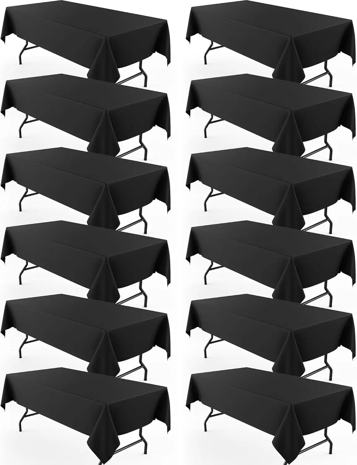 Durable Polyester Tablecloth 60x102 Inches, Washable for Outdoor Party Picnic Wedding Banquet Birthday, 12 Pack Black
Durable Polyester Tablecloth 60x102 Inches, Washable for Outdoor Party Picnic Wedding Banquet Birthday, 12 Pack Black