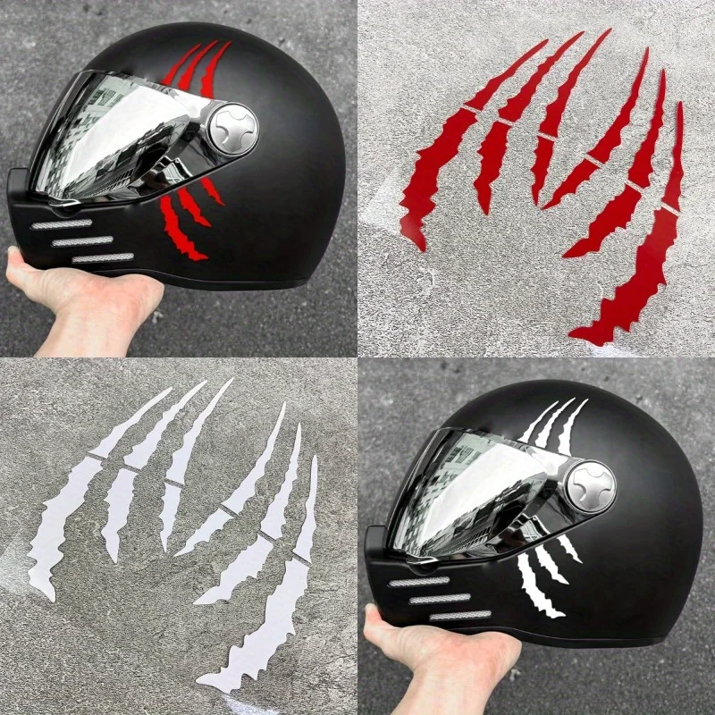 1pc Monster Claw Scratch Motorcycle Helmet Sticker, Waterproof Durable Vinyl Decal, Realistic Black Red Claw Print
1pc Monster Claw Scratch Motorcycle Helmet Sticker, Waterproof Durable Vinyl Decal, Realistic Black Red Claw Print
