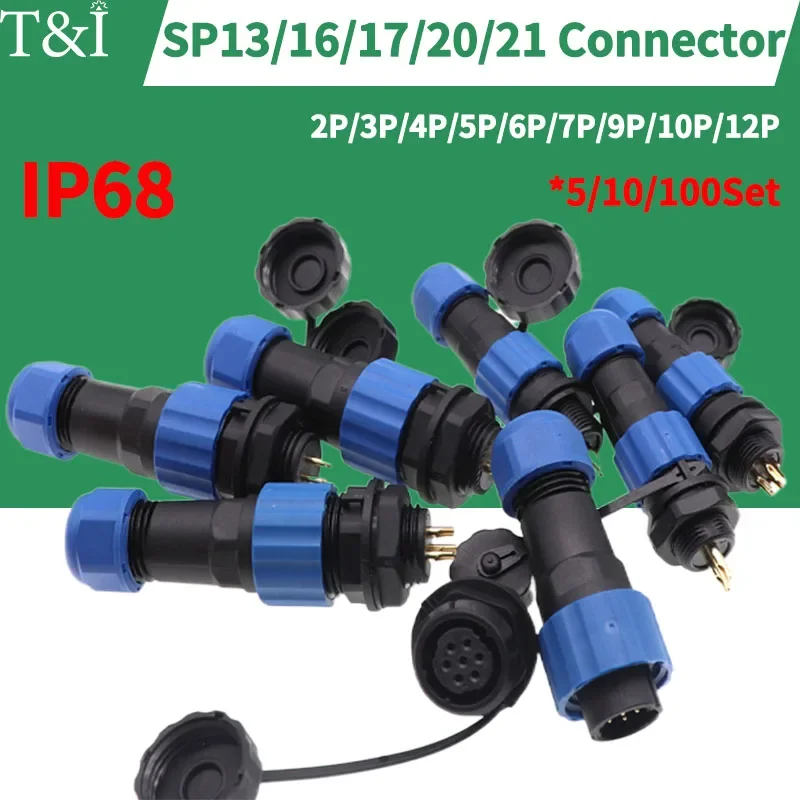 IP68 SP13 SP16 SP17 SP20 SP21 Waterproof Connector Plug Thread Socket Set with Male and Female Butt Rear Nut,2/3/4/5/6/7/9Pin
IP68 SP13 SP16 SP17 SP20 SP21 Waterproof Connector Plug Thread Socket Set with Male and Female Butt Rear Nut,2/3/4/5/6/7/9Pin