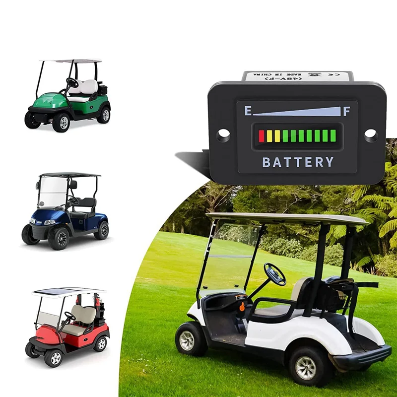 4X Golf Cart Battery Meter 48V LED Battery Indicator Battery Gauge Battery Level Meter IP65 For Club Car,Fork Lifts
4X Golf Cart Battery Meter 48V LED Battery Indicator Battery Gauge Battery Level Meter IP65 For Club Car,Fork Lifts