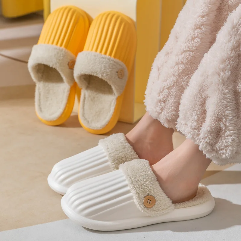 New Waterproof Men Slippers Removable Pad Women Winter Warm Thick Plush Indoor Outdoor Non-Slip Slides Soft Sole Couples Shoes
New Waterproof Men Slippers Removable Pad Women Winter Warm Thick Plush Indoor Outdoor Non-Slip Slides Soft Sole Couples Shoes