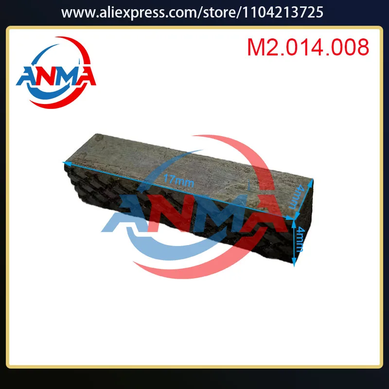 20Pieces M2.014.008 SM74 Gripper Pad 17X4X4mm For Heidelberg SM74 PM74 Printing Machine Spare Parts
20Pieces M2.014.008 SM74 Gripper Pad 17X4X4mm For Heidelberg SM74 PM74 Printing Machine Spare Parts