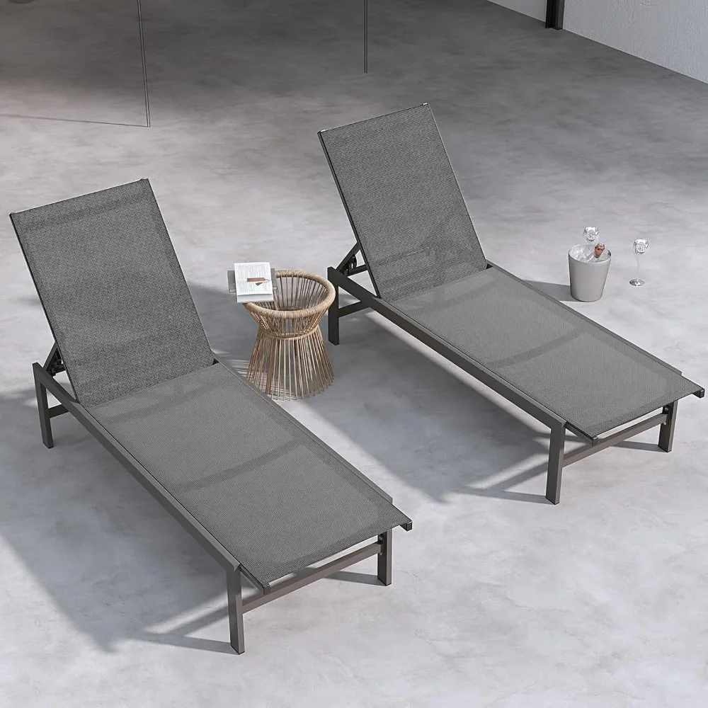 Aluminum Chaise Lounge Chair Outdoor Set of 2,Pool Lounge Chair with Adjustable 5-Position Recliner,Full Flat Tanning Chair,Rust
Aluminum Chaise Lounge Chair Outdoor Set of 2,Pool Lounge Chair with Adjustable 5-Position Recliner,Full Flat Tanning Chair,Rust
