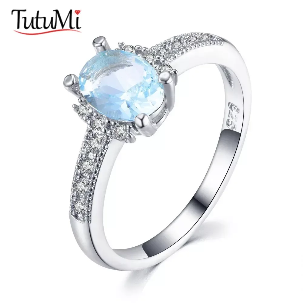 Elegant Sapphire Zircon Rings 925 Silver Jewelry Accessories for Women Wedding Party Promise Gift Finger Ring
Elegant Sapphire Zircon Rings 925 Silver Jewelry Accessories for Women Wedding Party Promise Gift Finger Ring