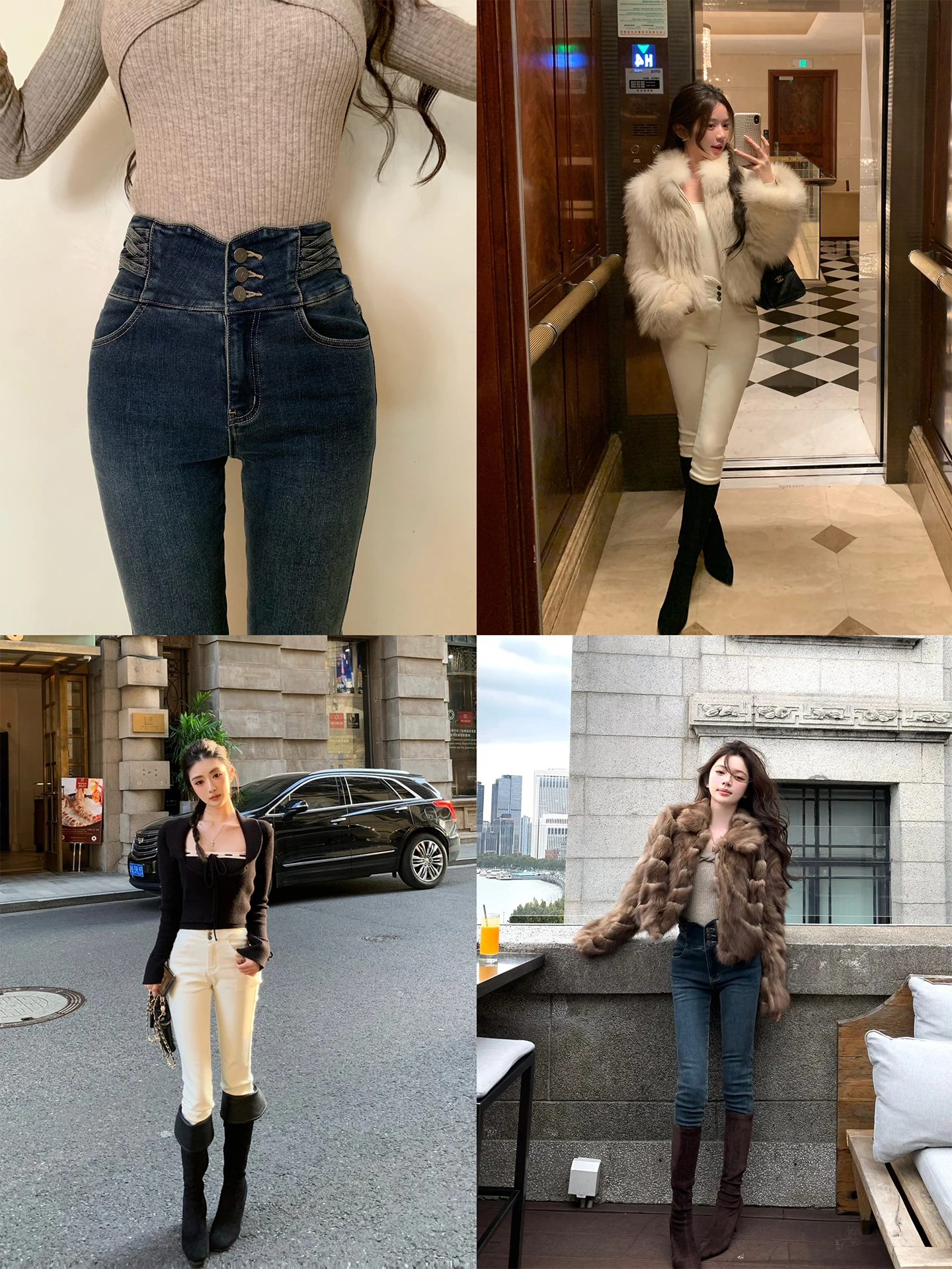 Chen Jiamin Women's Slim Fit Fleece Lined Bootcut Jeans Korean Style Leg Shaping Cartoon Legs High Waist Autumn Winter Denim
Chen Jiamin Women's Slim Fit Fleece Lined Bootcut Jeans Korean Style Leg Shaping Cartoon Legs High Waist Autumn Winter Denim