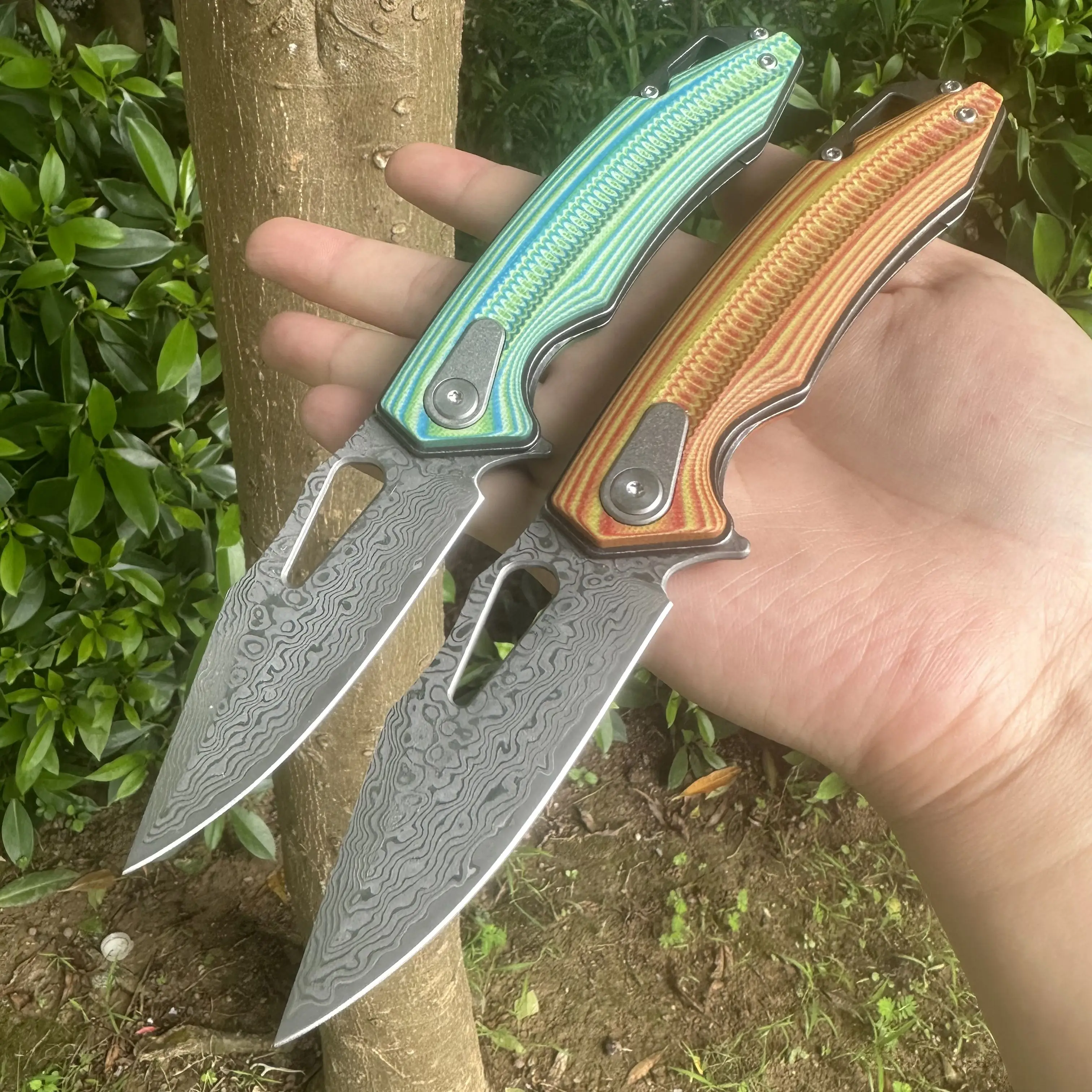 Steel Rose Handmade VG10 Damascus Folding Knife G10 Handle Ball Beaing Fast Opening Premium Quality Outdoor EDC CampingMen Gift
Steel Rose Handmade VG10 Damascus Folding Knife G10 Handle Ball Beaing Fast Opening Premium Quality Outdoor EDC CampingMen Gift