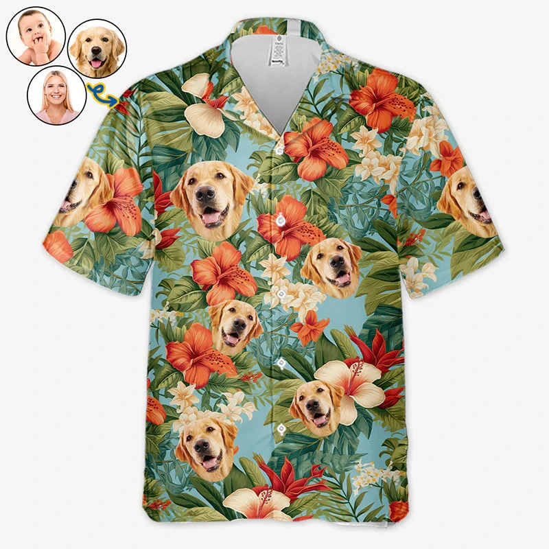 Personalized Dog Face Hawaiian Shirt Custom Pet Photo Tropical Palm Trees Pattern Aloha Shirt Short Sleeve Shirt For Dog Lovers
Personalized Dog Face Hawaiian Shirt Custom Pet Photo Tropical Palm Trees Pattern Aloha Shirt Short Sleeve Shirt For Dog Lovers