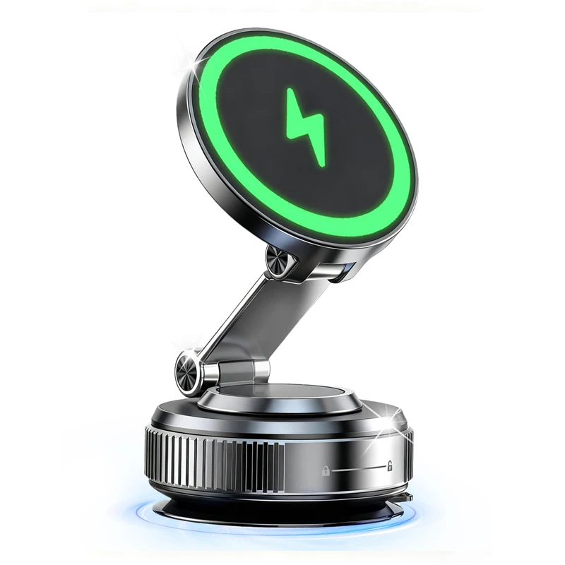 15W Vacuum Suction Magnetic Wireless Charger Car Phone Holder Mount 360 degree Rotatable Compatible with Smartphones for iPhone
15W Vacuum Suction Magnetic Wireless Charger Car Phone Holder Mount 360 degree Rotatable Compatible with Smartphones for iPhone