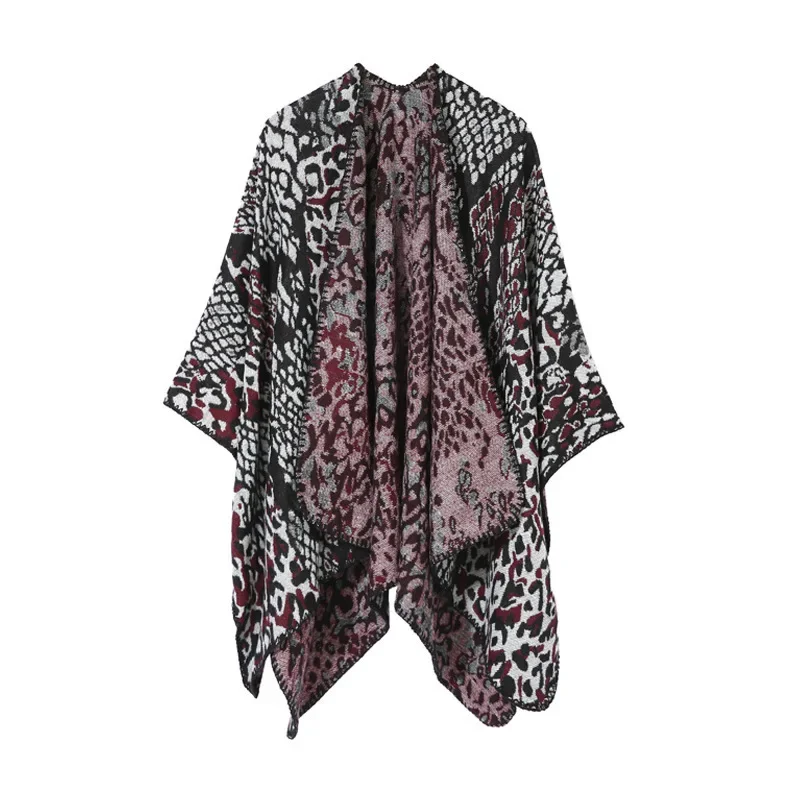 Imitate Cashmere Knitted Shawl Women Leopard Print Cloak Autumn Fashion Street Poncho Lady Capes Purple Cloaks
Imitate Cashmere Knitted Shawl Women Leopard Print Cloak Autumn Fashion Street Poncho Lady Capes Purple Cloaks