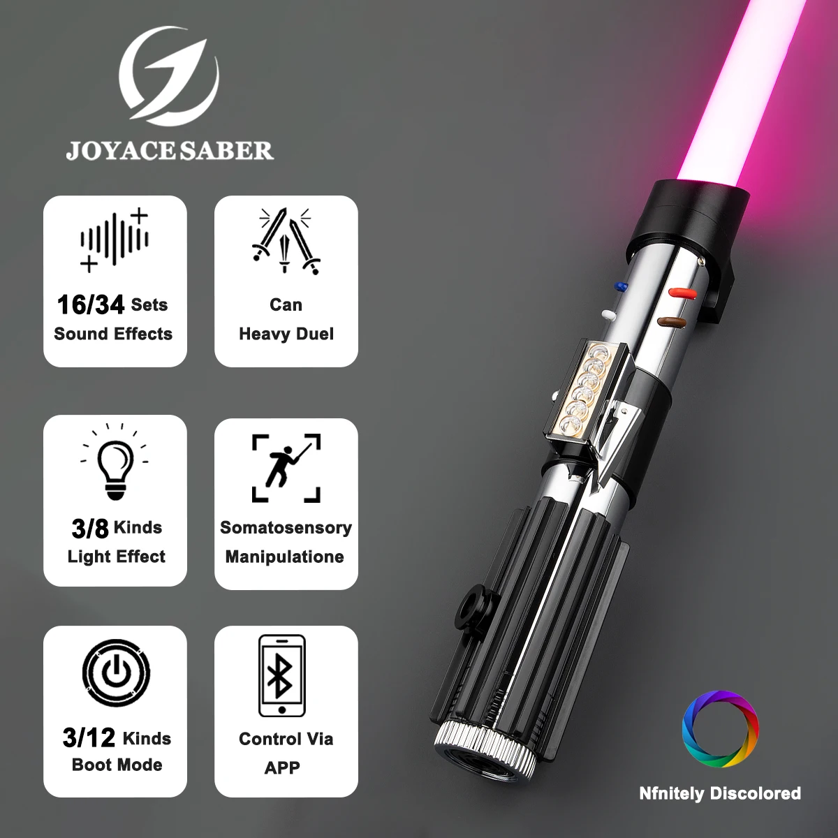 JoyaceSaber Vader Lightsaber Metal Handle Pixel Light Saber Smooth Swing Sabers Heavy Dueling Laser Sword Cosplay Luminous Toys
JoyaceSaber Vader Lightsaber Metal Handle Pixel Light Saber Smooth Swing Sabers Heavy Dueling Laser Sword Cosplay Luminous Toys