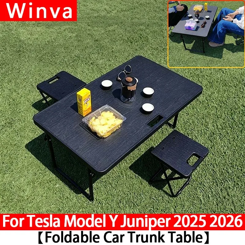 Foldable Camping Table&Chairs Set for Tesla Model Y Juniper 2025 2026 for Perfect Rear Trunk Fit, Portable Outdoor Travel Picnic
Foldable Camping Table&Chairs Set for Tesla Model Y Juniper 2025 2026 for Perfect Rear Trunk Fit, Portable Outdoor Travel Picnic