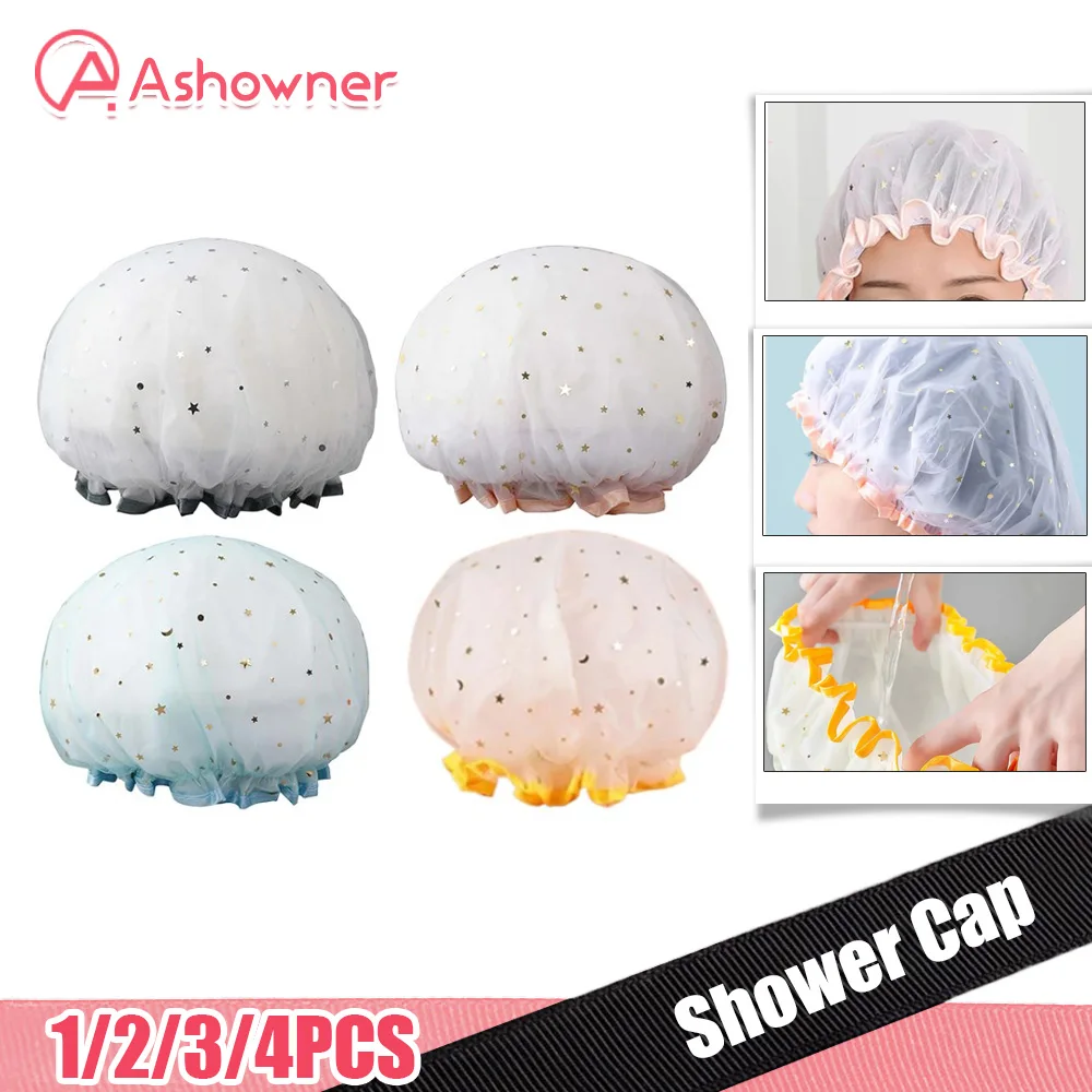 Double Layer Design Thickened Waterproof Shower Cap Curly Hair Care Cosmetic Cap Spa Hair Salon Shower Cap Supplies Accessories
Double Layer Design Thickened Waterproof Shower Cap Curly Hair Care Cosmetic Cap Spa Hair Salon Shower Cap Supplies Accessories
