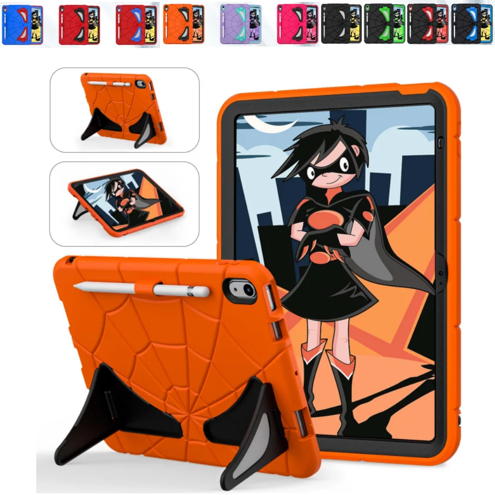 Kids Case for iPad A16 11th 2025 A3355 A3356 11 inch 10th 10.9 Silicone PC Spider Shockproof Tablet Cover Built-in Kickstand
Kids Case for iPad A16 11th 2025 A3355 A3356 11 inch 10th 10.9 Silicone PC Spider Shockproof Tablet Cover Built-in Kickstand