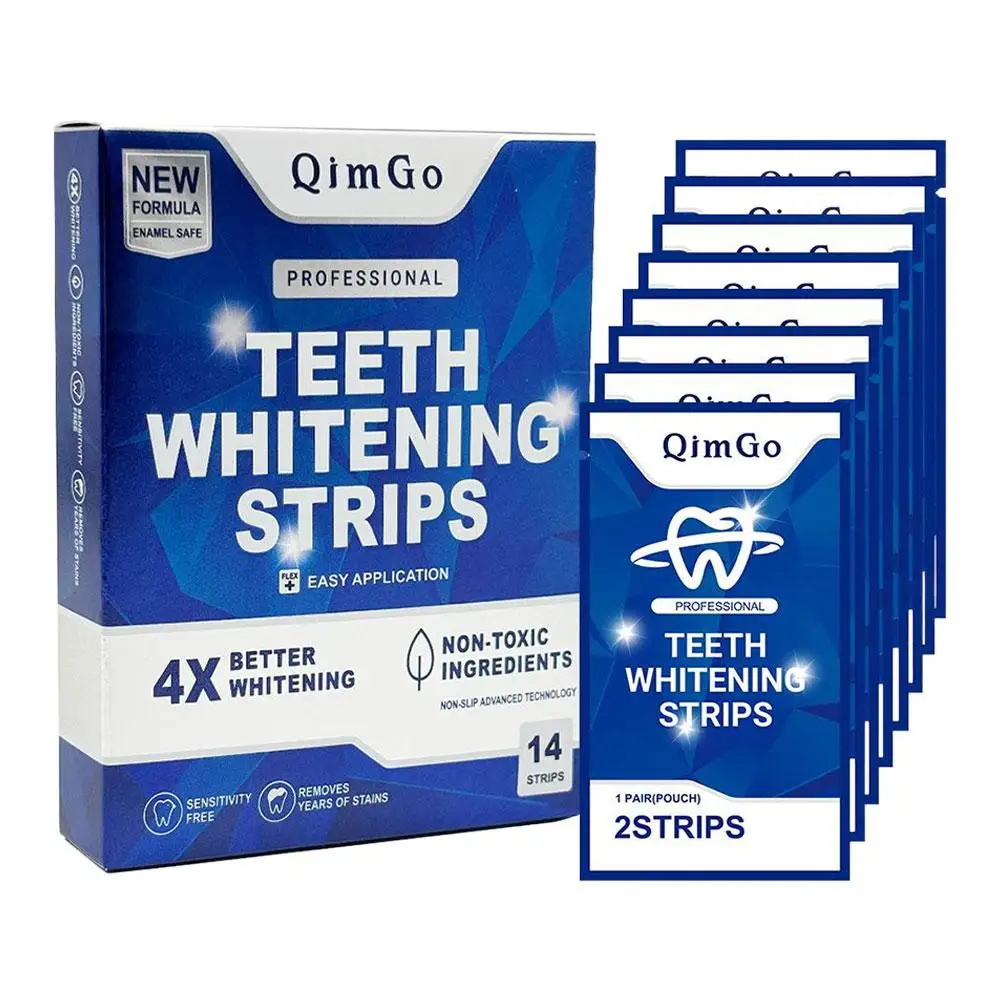 QimGo Professional Teeth Whitening Strips 14-Pack – 4X Whitening Power, Enamel Safe & Non-Sensitive, Removes Years of Stains
QimGo Professional Teeth Whitening Strips 14-Pack – 4X Whitening Power, Enamel Safe & Non-Sensitive, Removes Years of Stains