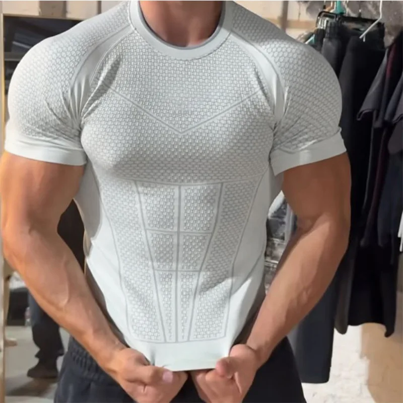 Men Gym Compression Shirt Sport Running Training Short Sleeve T-shirt Quick Dry Fit Fitness Shirts Bodybuilding Workout Clothing
Men Gym Compression Shirt Sport Running Training Short Sleeve T-shirt Quick Dry Fit Fitness Shirts Bodybuilding Workout Clothing