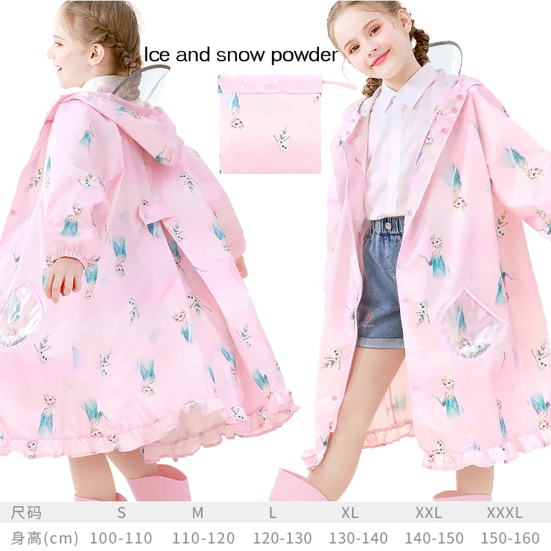 Children's raincoat elementary school girl princess with schoolbag seat kids baby waterproof fashion windbreaker raincoat
Children's raincoat elementary school girl princess with schoolbag seat kids baby waterproof fashion windbreaker raincoat