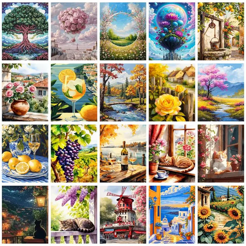 GATYZTORYPainting By Number Tree Scenery Frame Coloring By Numbers Flowers Drawing On Canvas DIY Home Decoration Gift 50x65cm
GATYZTORYPainting By Number Tree Scenery Frame Coloring By Numbers Flowers Drawing On Canvas DIY Home Decoration Gift 50x65cm