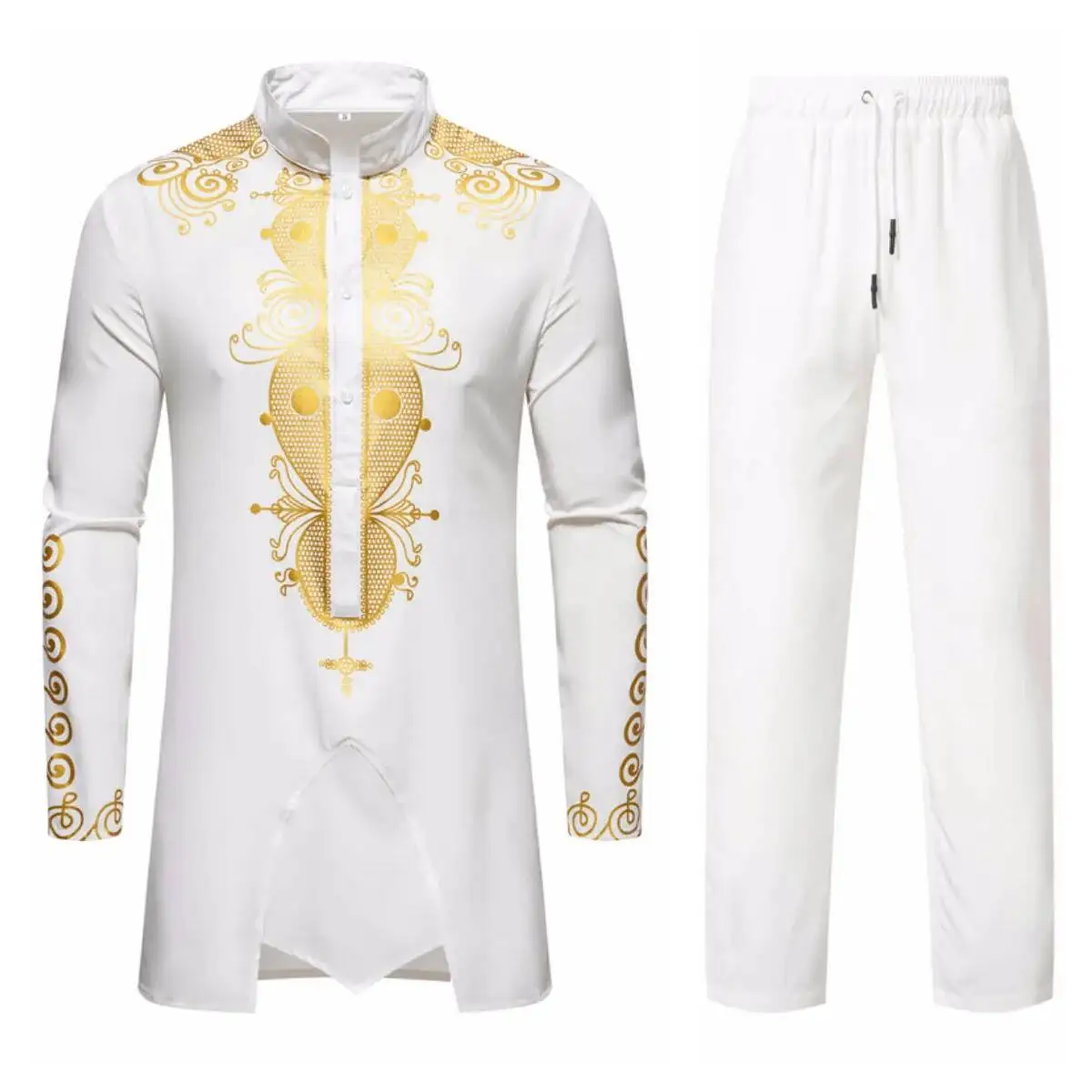 Men's Autumn New And Winter Shirt Set With Stand Up Collar Style Printed Shirt And Long Robe Casual Set
Men's Autumn New And Winter Shirt Set With Stand Up Collar Style Printed Shirt And Long Robe Casual Set