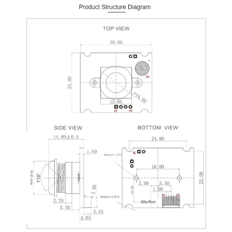 1 PCS OV3660 USB Camera Module 3 Million Pixels 1080P 110Degree View Vision Black PCB For Windows/MAC/Android
1 PCS OV3660 USB Camera Module 3 Million Pixels 1080P 110Degree View Vision Black PCB For Windows/MAC/Android