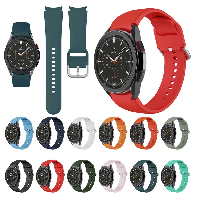 20mm Curved End Band Silicone Bracelet Strap For Samsung Galaxy Watch 4 Classic 46mm 42mm/Watch 4 44mm 40mm Smartwatch Watchband
20mm Curved End Band Silicone Bracelet Strap For Samsung Galaxy Watch 4 Classic 46mm 42mm/Watch 4 44mm 40mm Smartwatch Watchband