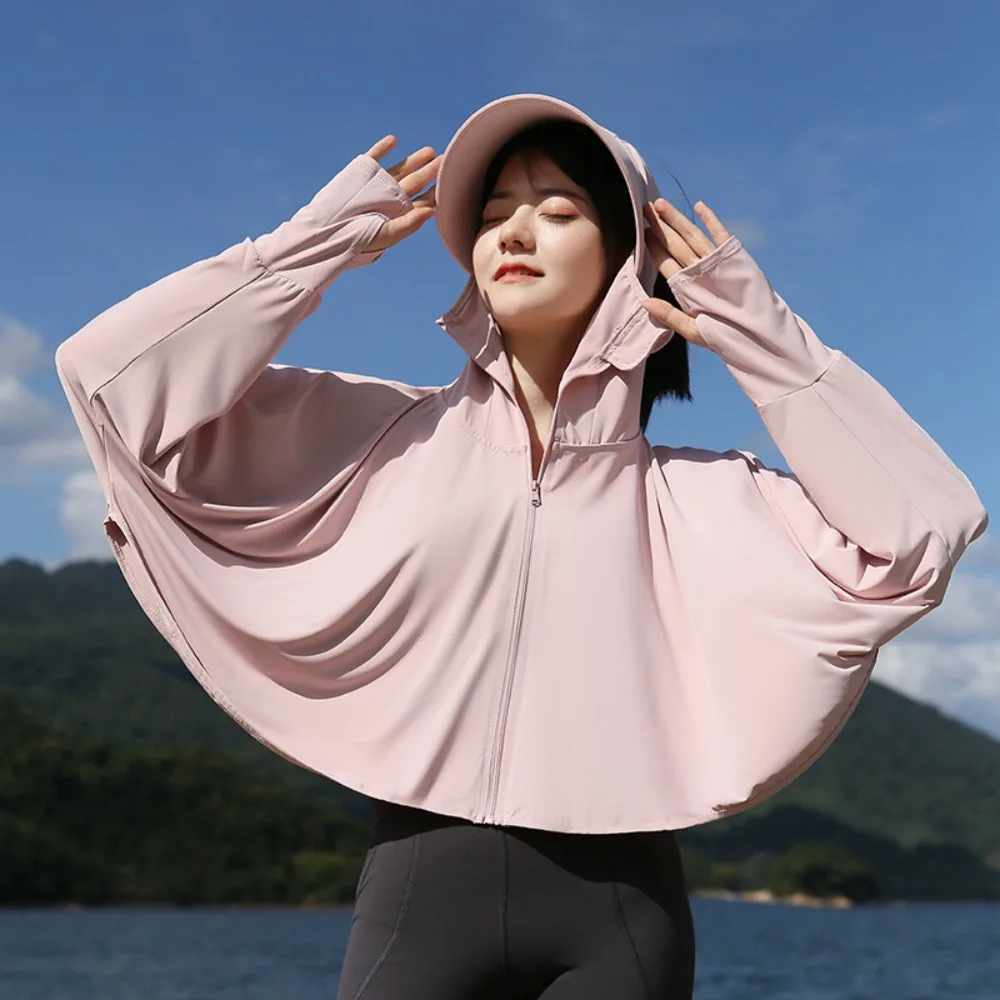 Solid Color Sunscreen Hoodie Long Sleeve Thin Sun Protection Clothing UV Protection With Mask Veil Outdoor Riding Cape Running
Solid Color Sunscreen Hoodie Long Sleeve Thin Sun Protection Clothing UV Protection With Mask Veil Outdoor Riding Cape Running