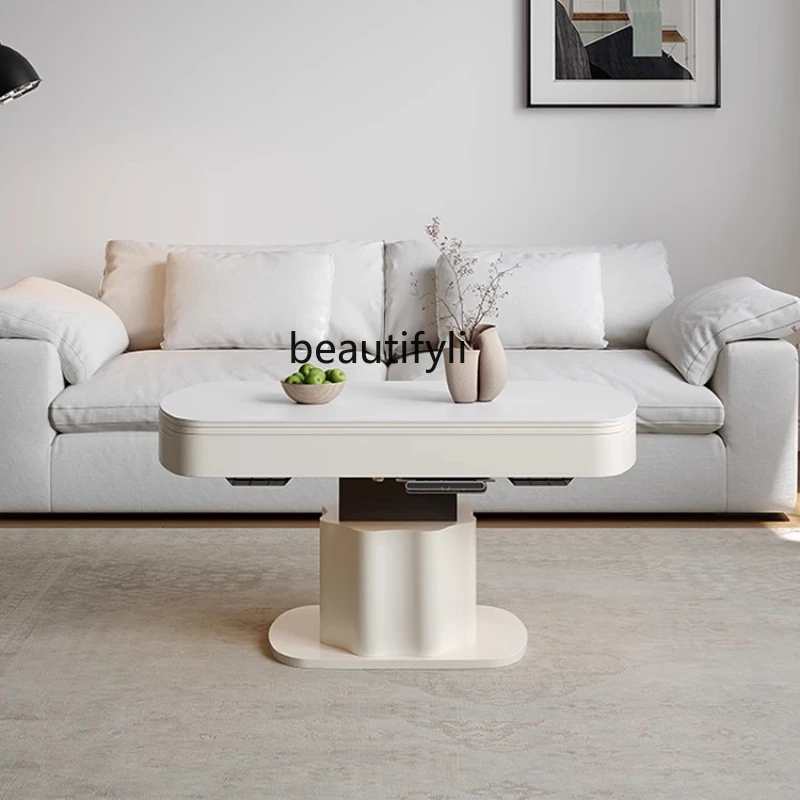 Lifting coffee table dining table dual-purpose cream wind folding light luxury living room fire household, modern
Lifting coffee table dining table dual-purpose cream wind folding light luxury living room fire household, modern