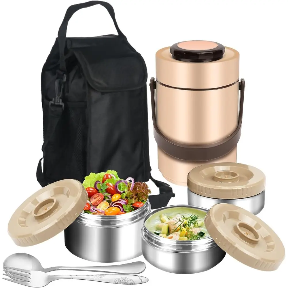 Трехслойный термоизолированный ланч-бокс для взрослых, контейнер для супа и горячих блюд, термос из нержавеющей стали, сумка для обеда, столовые приборы
Трехслойный термоизолированный ланч-бокс для взрослых, контейнер для супа и горячих блюд, термос из нержавеющей стали, сумка для обеда, столовые приборы